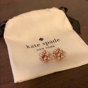 Kate Spade Bourgeois Bow rose gold earrings